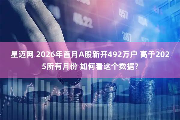 星迈网 2026年首月A股新开492万户 高于2025所有月份 如何看这个数据？